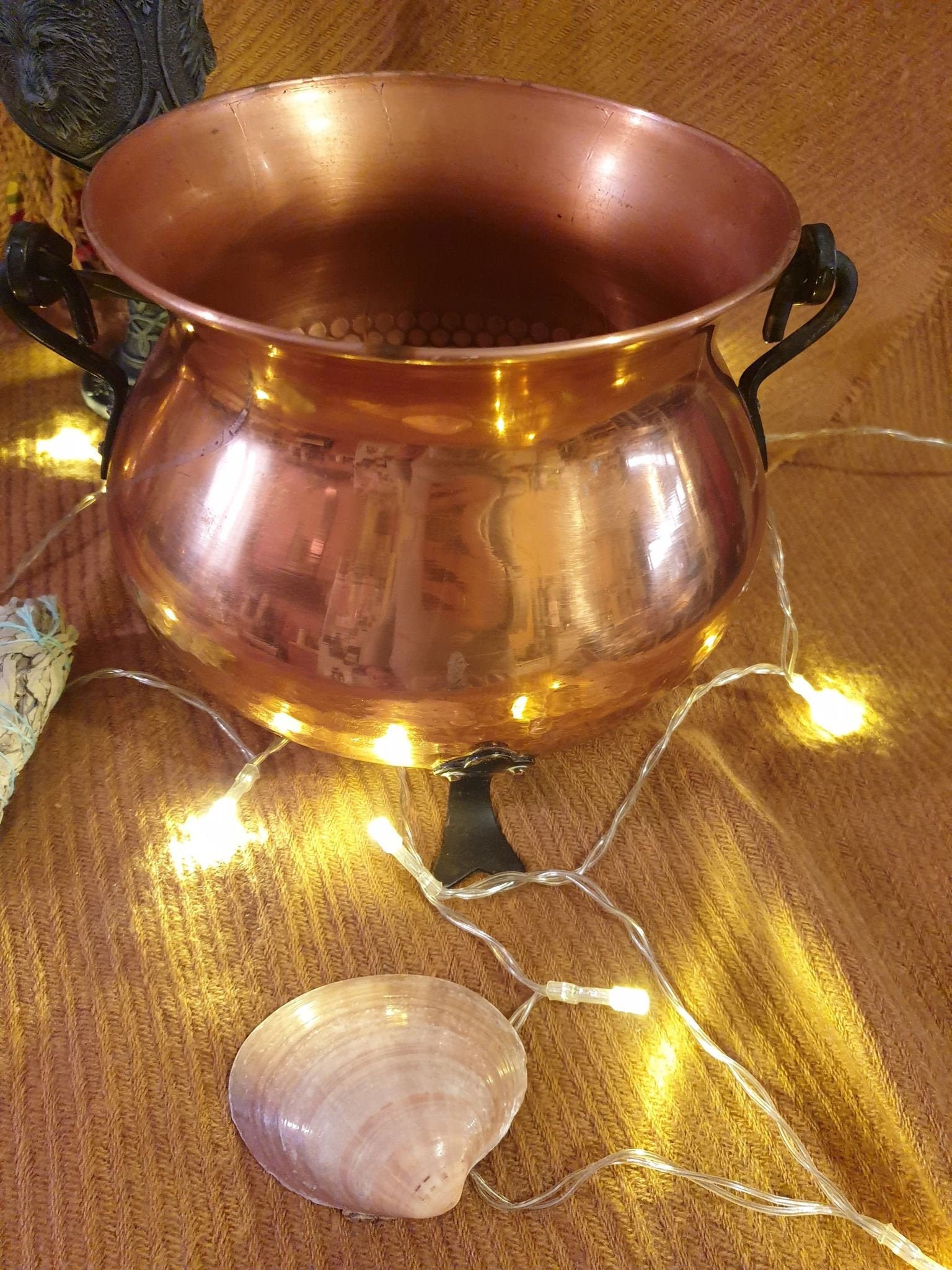 Large vintage copper cauldron Etsy