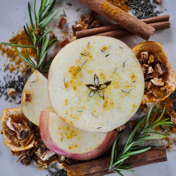 Simmer Pot,StoveTop,Steam Herbs,HouseWarming,Potpourri,Wedding favors,Party Favors,HomeScent,Aroma - Apple Cinnamon Thyme Rosemary Lavender