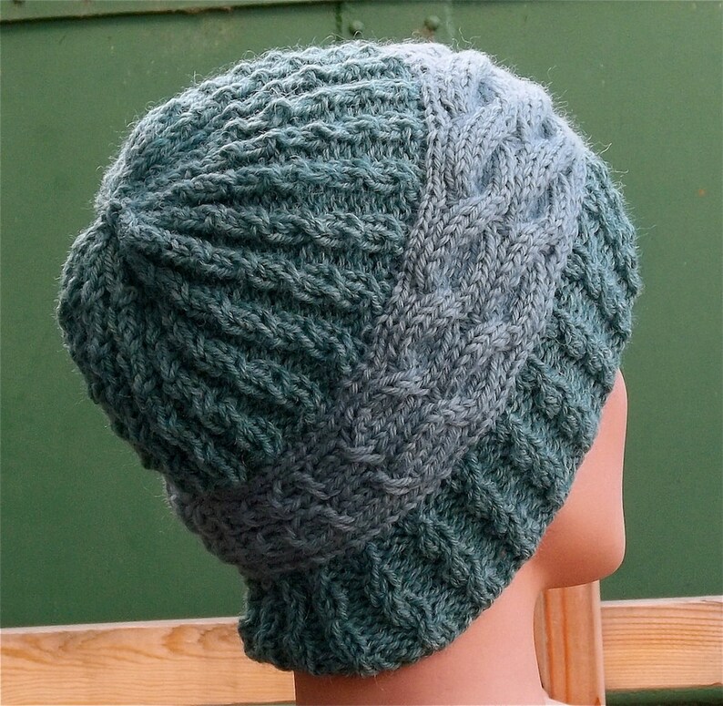Cabled Toque Knitting Hat Pattern Pdf File Womens Winter Etsy
