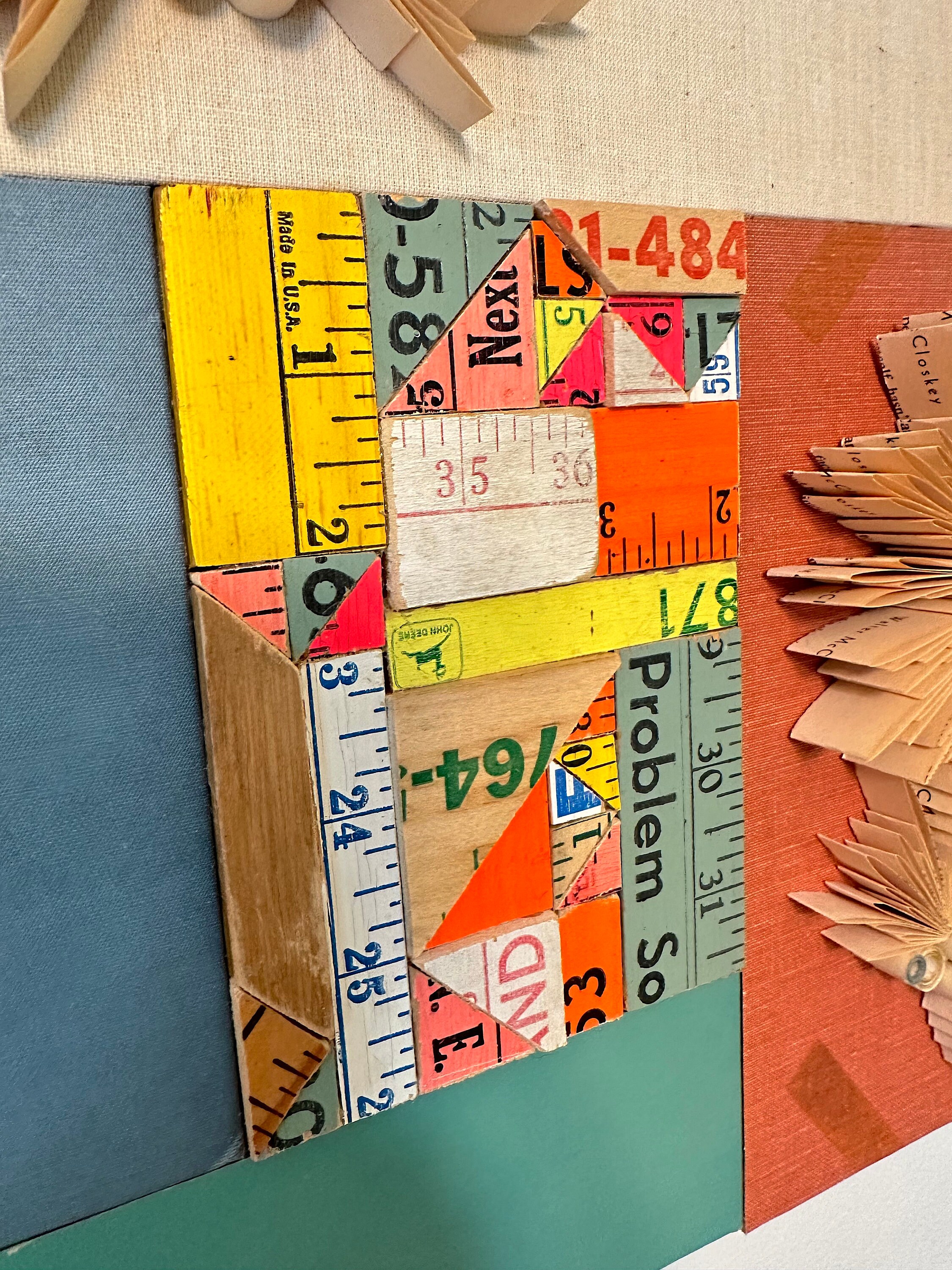 Measure Twice Mixed Media Wall Art - Vintage Advertising Ruler Book Art ...