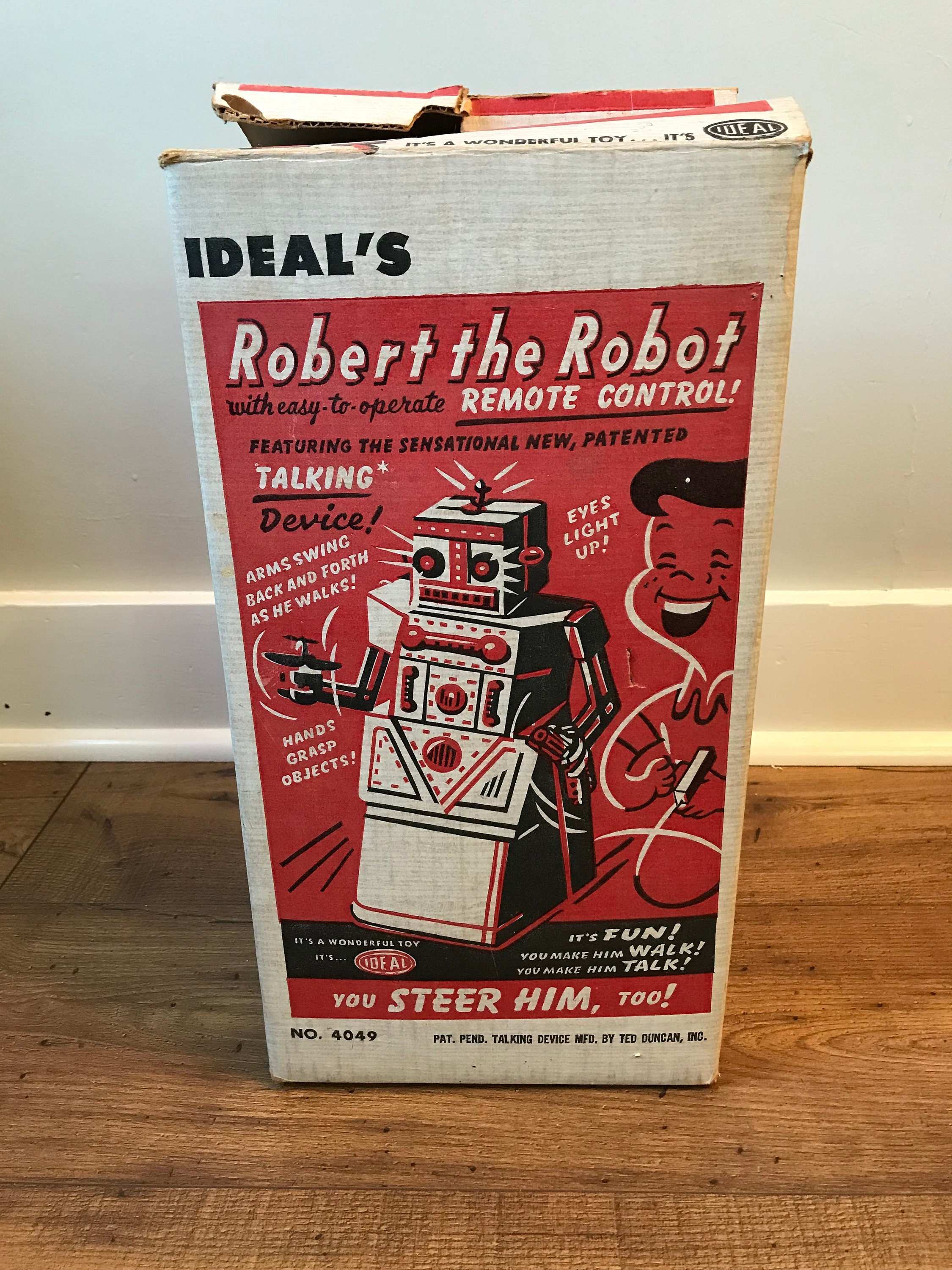 1950s Ideal Robert the Robot 4049 With Box - Vintage Science 1950s Ideal Robert the Robot 4049 With Box - Vintage Science