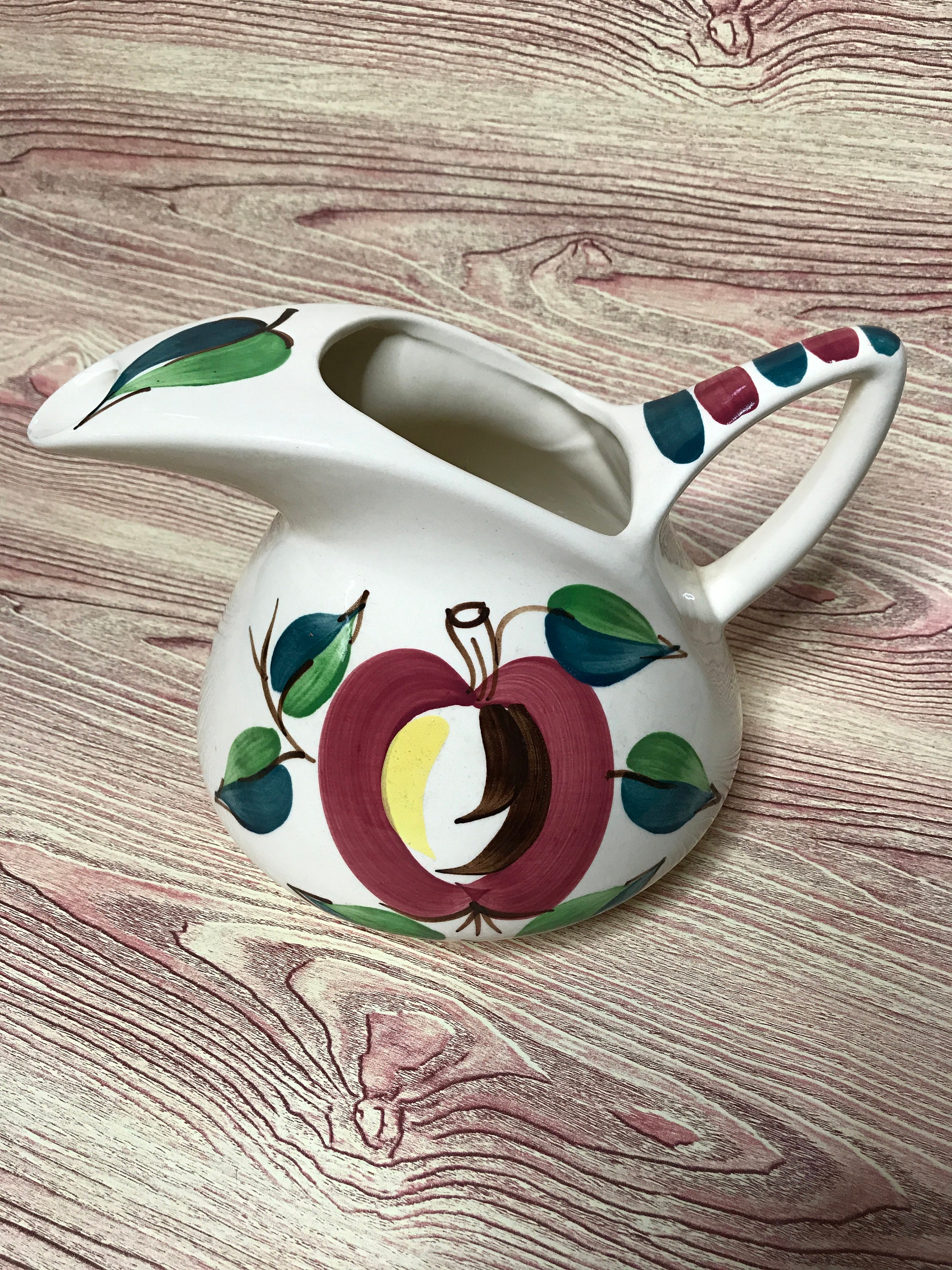 Vintage Purinton Pottery Apple Large Pitcher Large Purinton Apple Slip ...