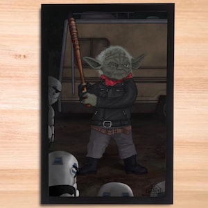 Yoda Negan art print
