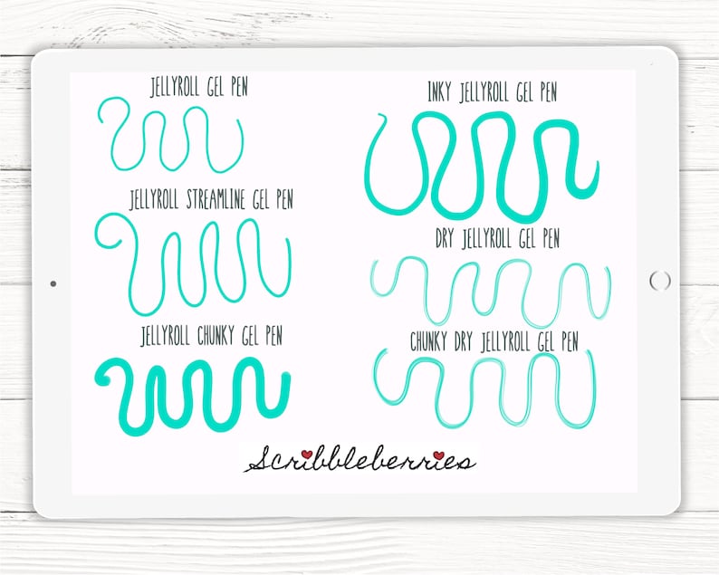 Gel Pen Procreate Brushes Procreate Gel Brush Procreate Etsy