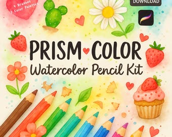 Procreate Watercolor Pencil Brushes: Digital Painting Kit (Procreate 5+)