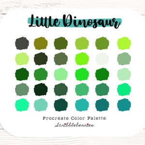 Green Color Palette: 30 Rich Procreate Brush Colors (Digital Download)