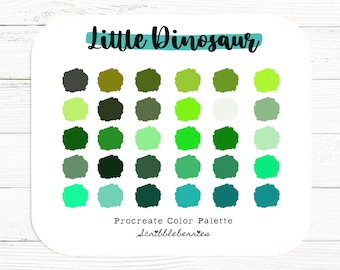 Green Color Palette: 30 Rich Procreate Brush Colors (Digital Download)