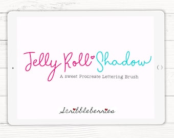 Pincel para lettering de sombras Jelly Roll de Procreate (Procreate 5+)