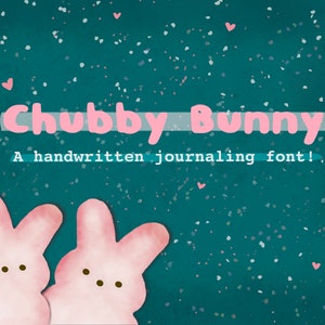 Chubby Bunny  Handwritten Font, cute font, handwritten font, original font, commercial use font, procreate font, font bundle, cute fonts