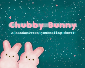 Carattere scritto a mano Chubby Bunny, carattere giocoso, uso commerciale