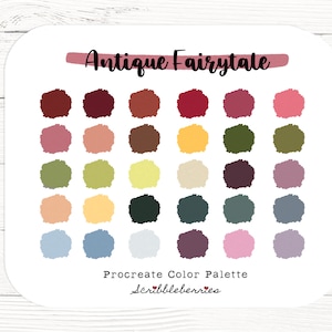 Antique Fairytale Procreate Color Palette: 30 Swatches (Digital Download)