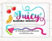Juicy Blending Markers: 10 Procreate Brushes (Digital Download)