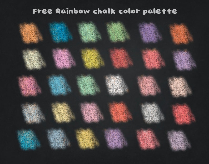 Procreate Rainbow Chalk Brushes Procreate Colored Pencil - Etsy