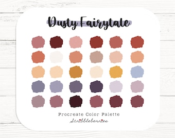 Dusty Fairytale Procreate Color Palette: 30 Spring Colors (Digital Download)
