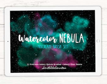 Watercolor Nebula Galaxy Brushes for Procreate (Brush Set)