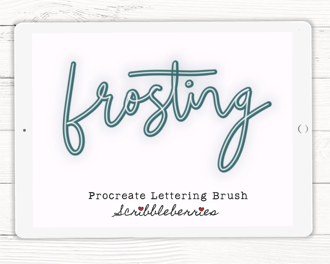 Frosting Lettering Brush, Procreate Lettering Brushes, Brushes, Procreate Color Palettes, Color