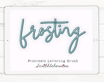 Frosting Lettering Brush: Procreate Brush (Digital Download)