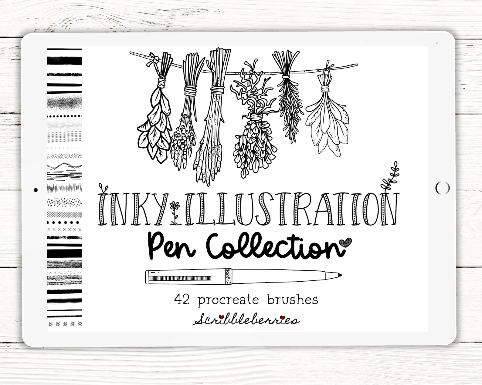 Ink Brushes Micron Fineliner Procreate Brushes Procreate Etsy