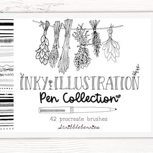Procreate Ink Brush Set: Fineliner Illustration Brushes (42 Brushes)