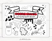 Doodle Stamps Procreate Brushes: 104 Illustration Stamps (Digital Download)