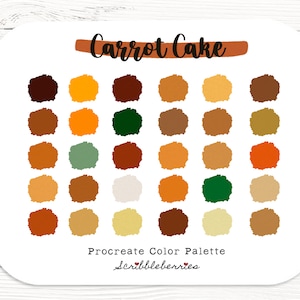 Carrot Cake Procreate Palette: 30 Earthy Colors (Digital Download)