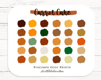 Carrot Cake Procreate Palette: 30 Earthy Colors (Digital Download)