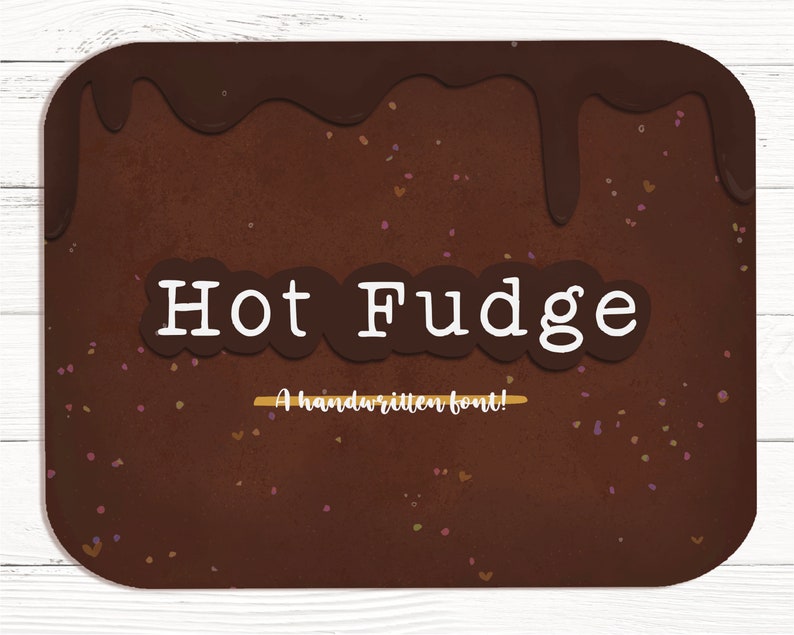 Hot Fudge Handwritten Font, Cute Typewriter Font (TTF, OTF) - Etsy