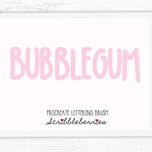 Bubblegum Lettering Procreate Brush (Digital Download)