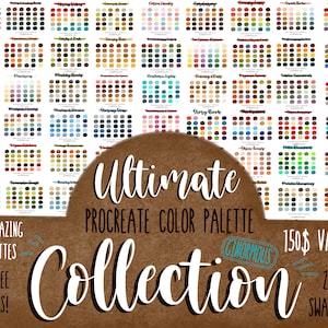 Procreate Color Palette Bundle, procreate brushes, procreate color palette, color palettes, iPad Pro, Procreate brushes