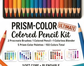Colored Pencil Brushes, Procreate Colored Pencil Brushes, Procreate pencils, procreate color palettes, Pencil brushes, procreate