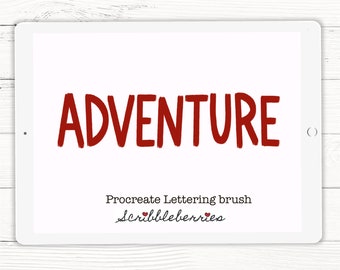 Adventure Lettering Brush: Rustic Procreate Brush (Digital Download)
