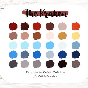 The Kraken Procreate Color Palette: 30 Rich Colors (.swatch file)