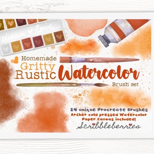Procreate Watercolor Brushes, watercolor brushes, procreate color palette, watercolor brushes, procreate brush, procreate inking, procreate