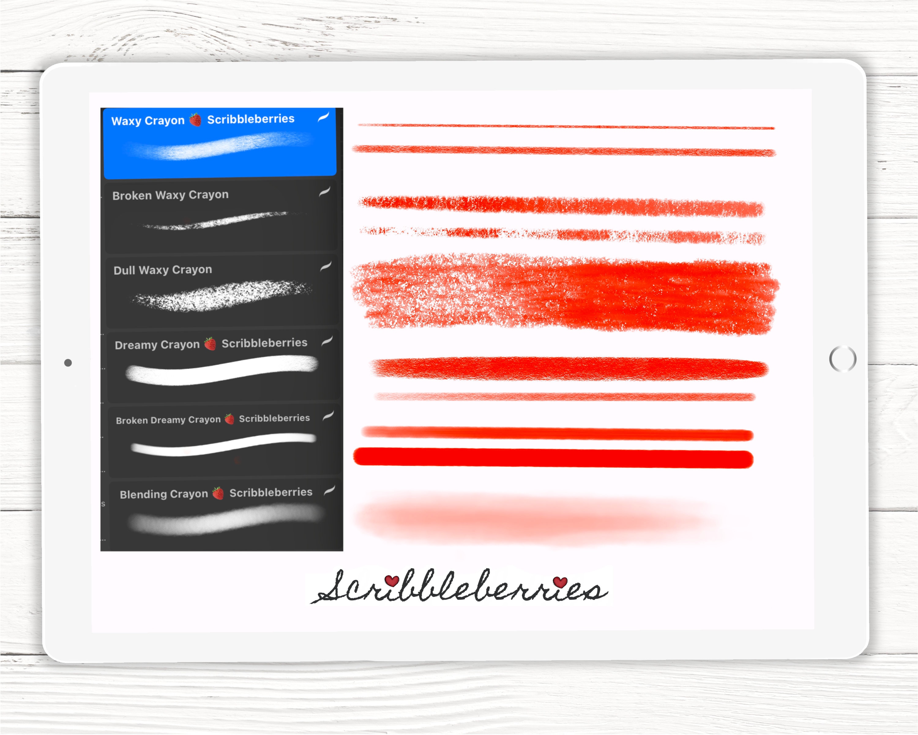 New Crayon Brushes Procreate Crayon Brushes Brushes Etsy