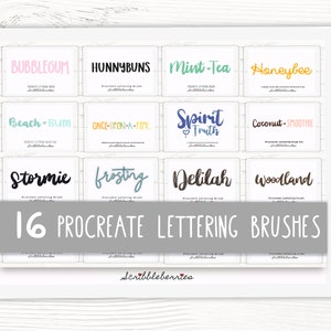 Procreate Lettering Brushes Bundle, Lettering duo, procreate color palettes, procreate brushes, procreate lettering