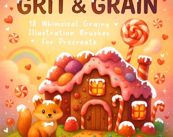 Whimsical Illustration Procreate Brushes: Grit & Grain Texture