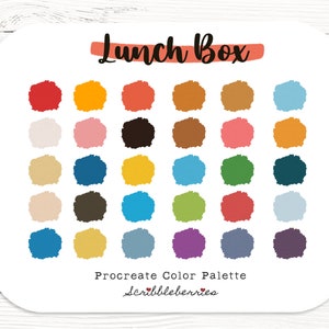 Lunch Box Procreate Palette: 30 Earthy Colors (Digital Download)