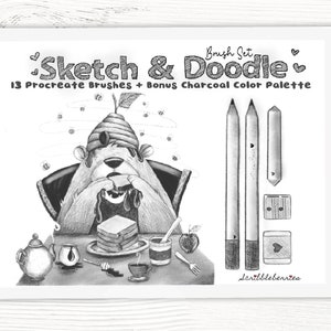 Procreate Pencil Sketch Kit , Procreate Brushes, Procreate Pencil Brushes, procreate color palettes, Pencil brushes, procreate brush