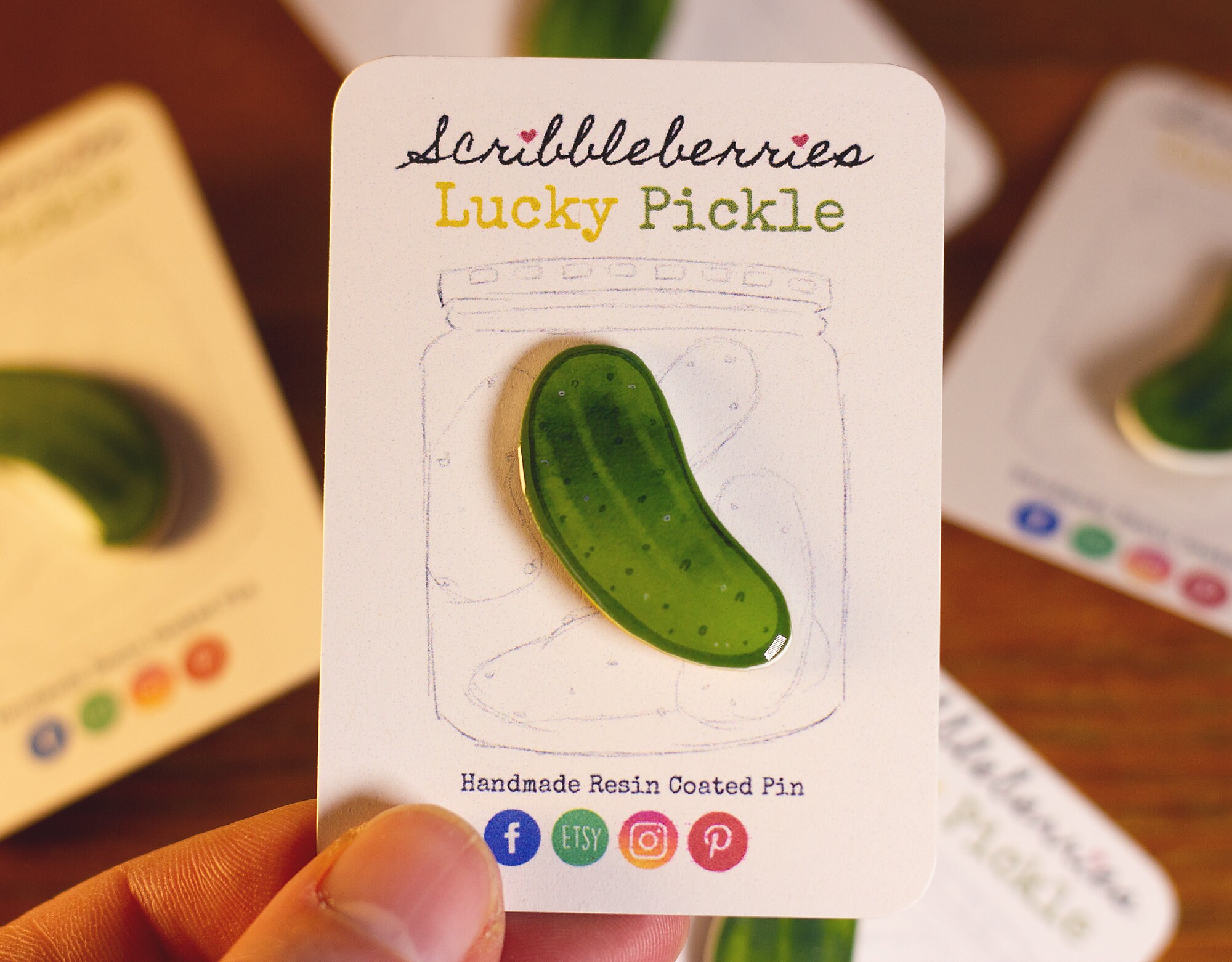Lucky Pickle Pin Pickle Gifts Cute Pickle Pickle Pun Cute Etsy