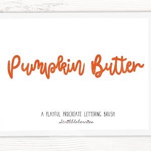 Pumpkin Butter Lettering Procreate Brush, Procreate Micron Brushes, procreate color palettes, Fineliner brushes, procreate brush