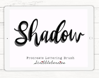 Pincel de letras de sombras para Procreate: Pincel de escritura para iPad (Descarga digital)