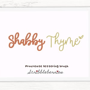 Shabby Thyme Procreate Lettering Brush (Digital Download)