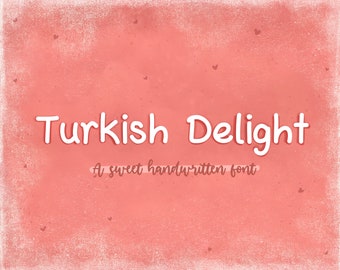 Turkish Delight Handwritten Font, Playful Original Font (TTF)