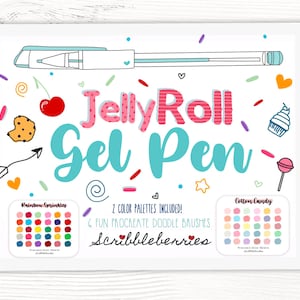 Gel Pen Procreate Brushes, Procreate Gel Brush, procreate inking, procreate color palettes, Fineliner brushes, procreate brushes