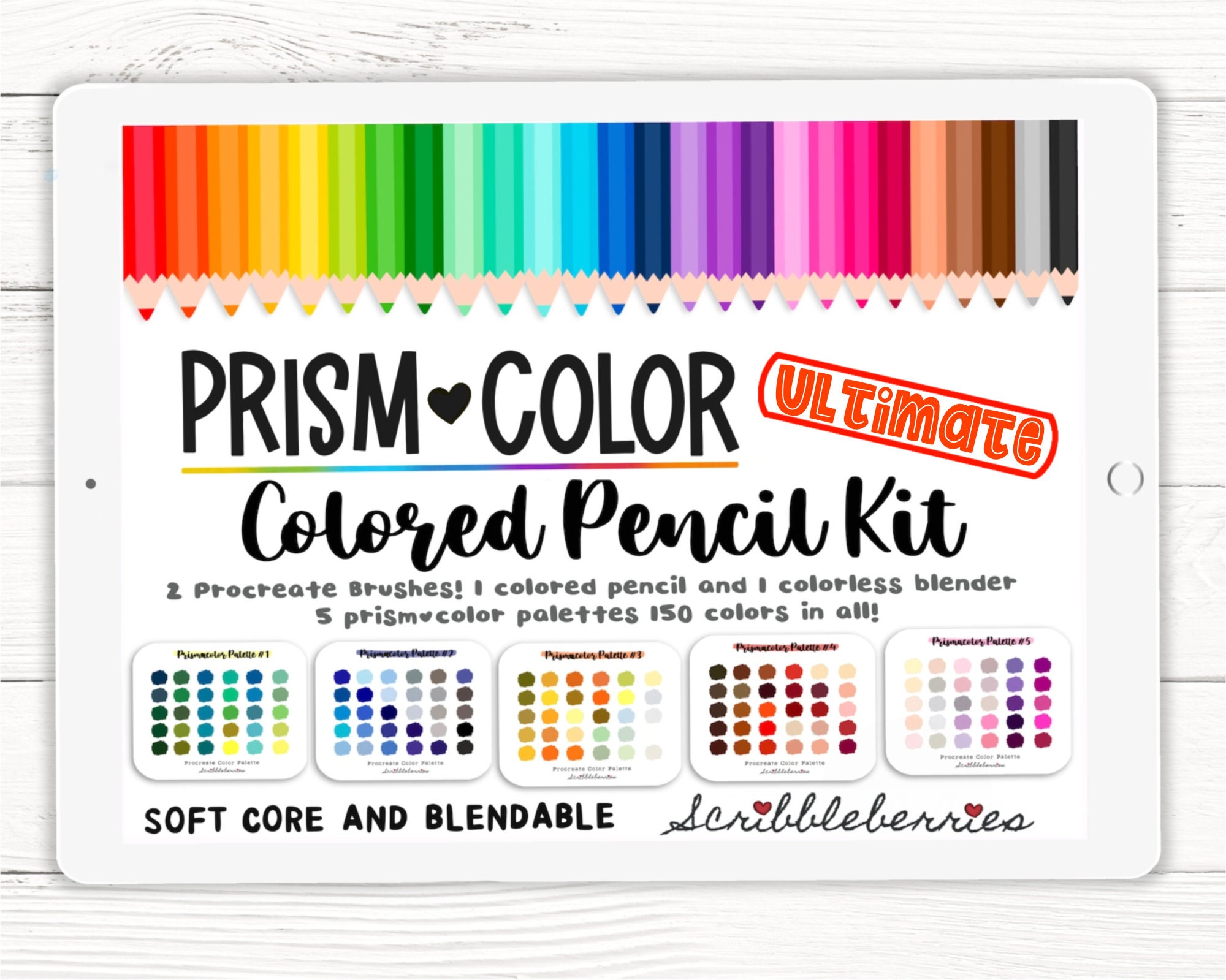 PrismaColor Colored Pencils for Adult Coloring, 151 Piece Art Kit, Artist  Premier Wooden Soft Core Leads, Includes Sharpener [151 pc. Set] 