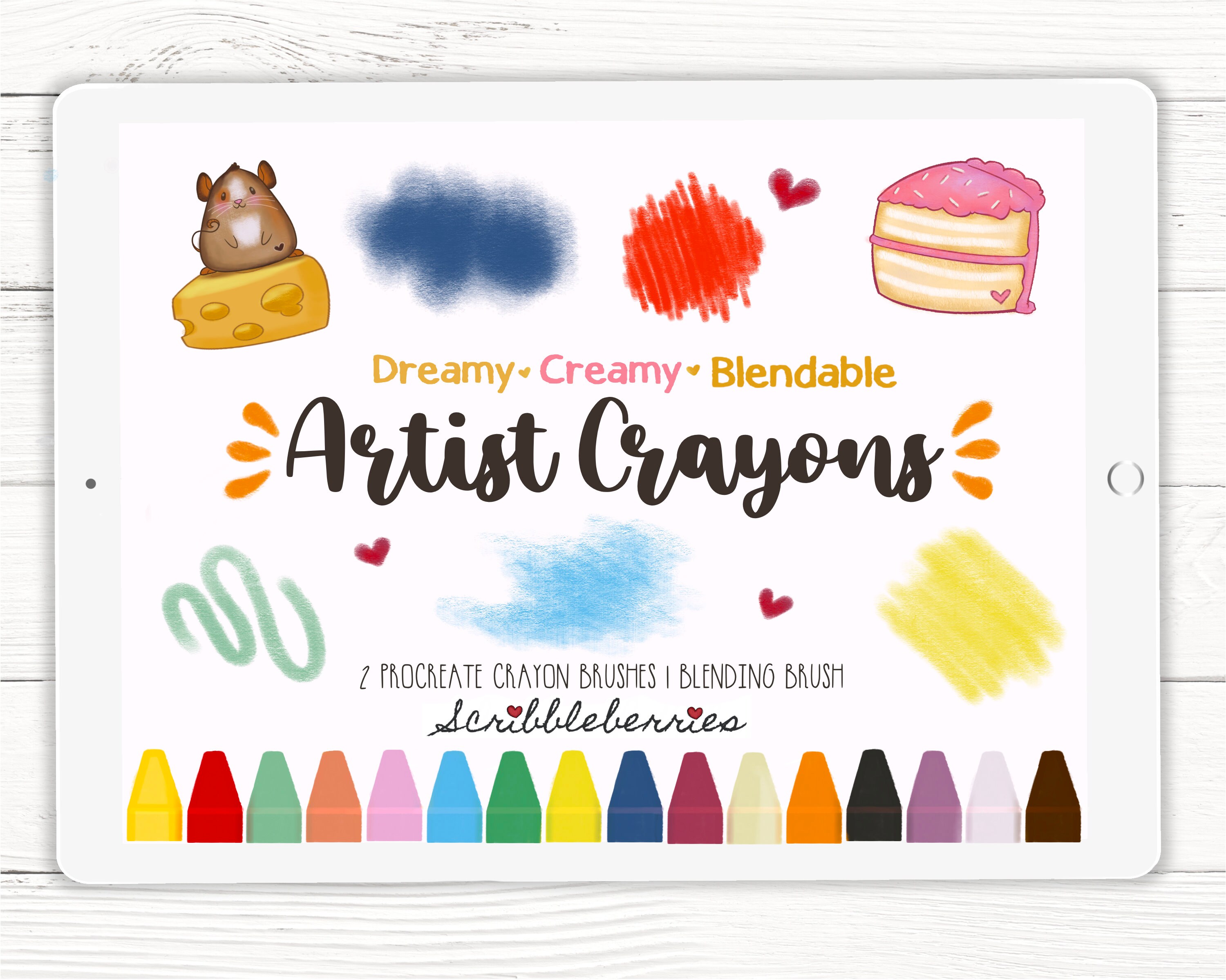 Artist Crayon Brushes Procreate Crayon Brushes borstels Etsy