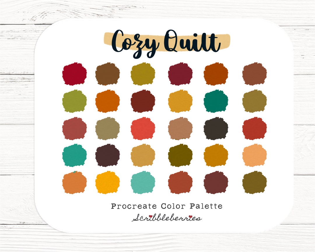 Cozy Quilt Procreate Color Palette, Colorful Palette, Color Palette