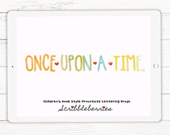 Dúo de pinceles para letras de Procreate Once Upon a Time