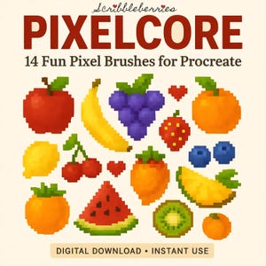 Pixelcore Procreate Brushes: 14 Texture Brush Set (Dropbox Download)