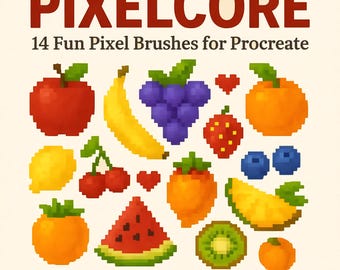 Pixelcore Procreate Brushes: 14 Texture Brush Set (Dropbox Download)